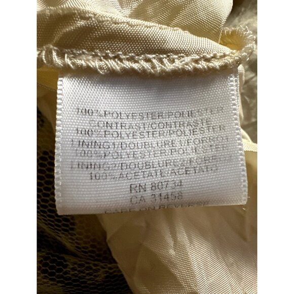 Vintage Y2K BCBGMaxAzria Strapless Dress Medium Petite Mesh Tulle Brown - Picture 11 of 13